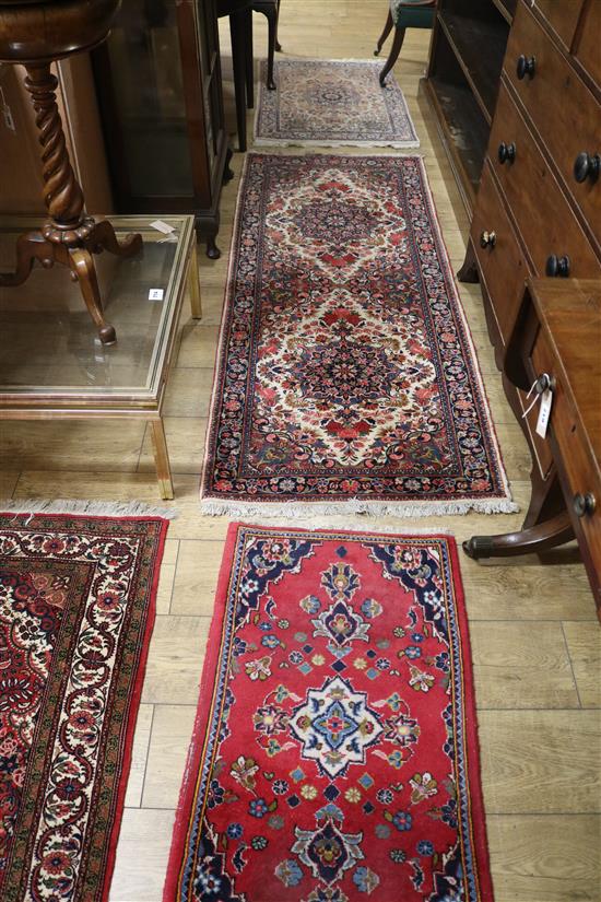 Five various Persian rugs and runners